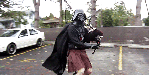 The Star Wars Theme: as played by Darth Vader on fire shooting bagpipes while riding a unicycle